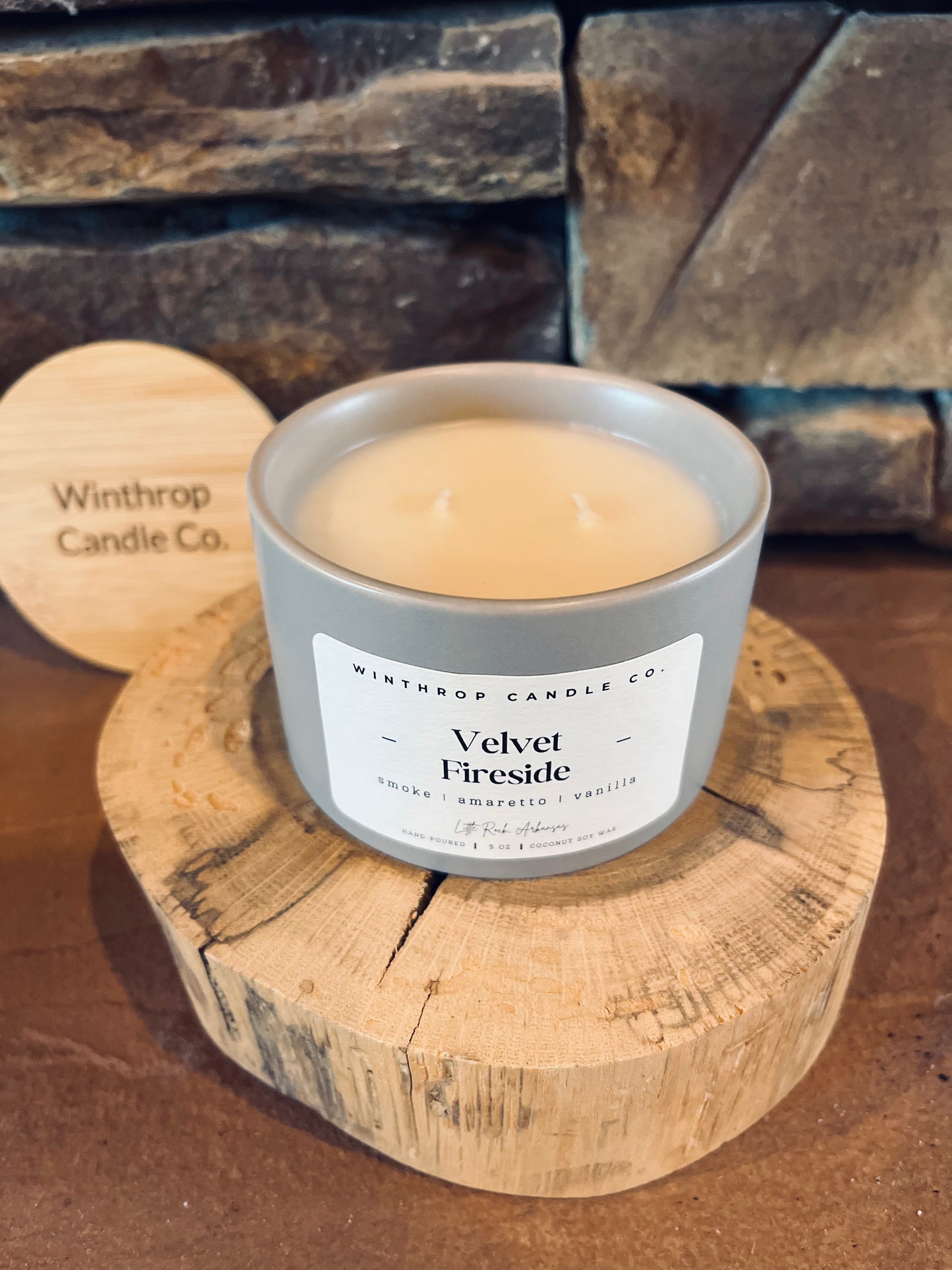 Velvet Fireside - 5oz Coconut Soy Wax Candle