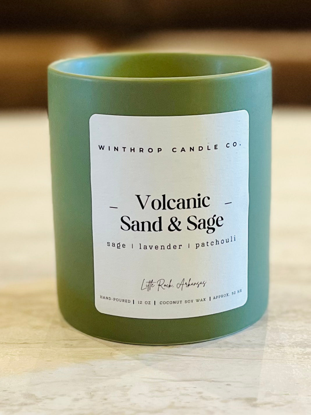 Volcanic Sand & Sage - 12oz Coconut Soy Wax Candle