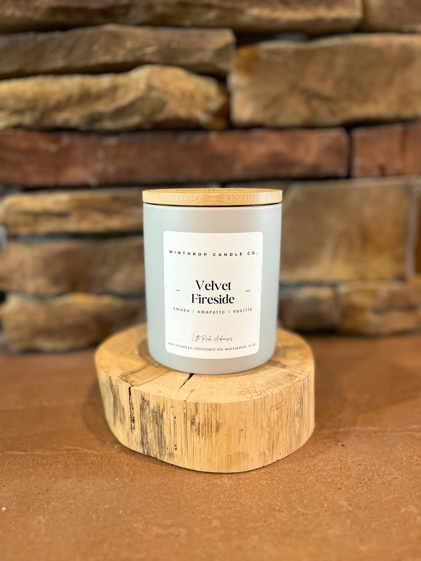 Velvet Fireside - 12oz Coconut Soy Wax Candle