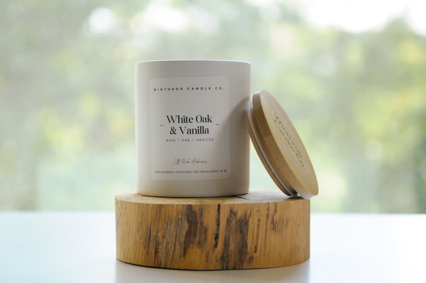 White Oak & Vanilla - 12oz Coconut Soy Wax Candle