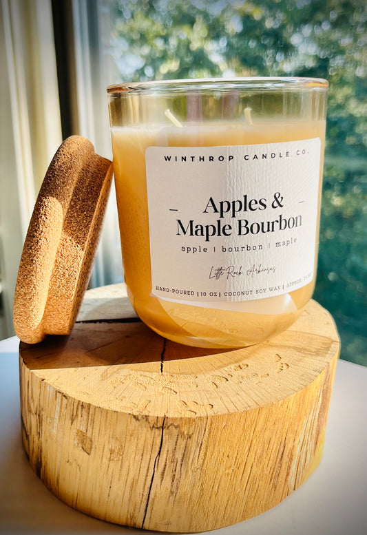 Apples & Maple Bourbon - 10oz Coconut Soy Wax Candle