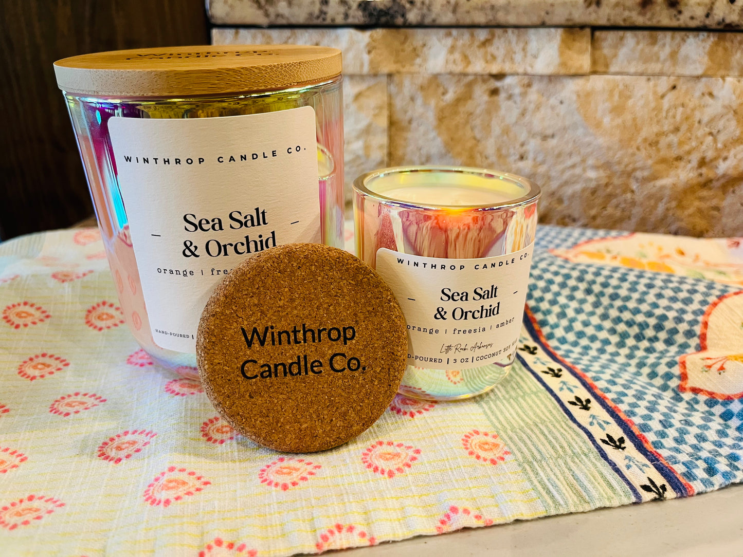 Sea Salt & Orchid - 3oz Coconut Soy Wax Candle