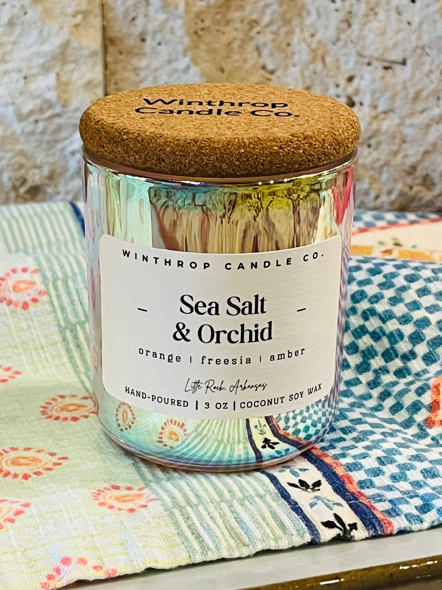 Sea Salt & Orchid - 3oz Coconut Soy Wax Candle