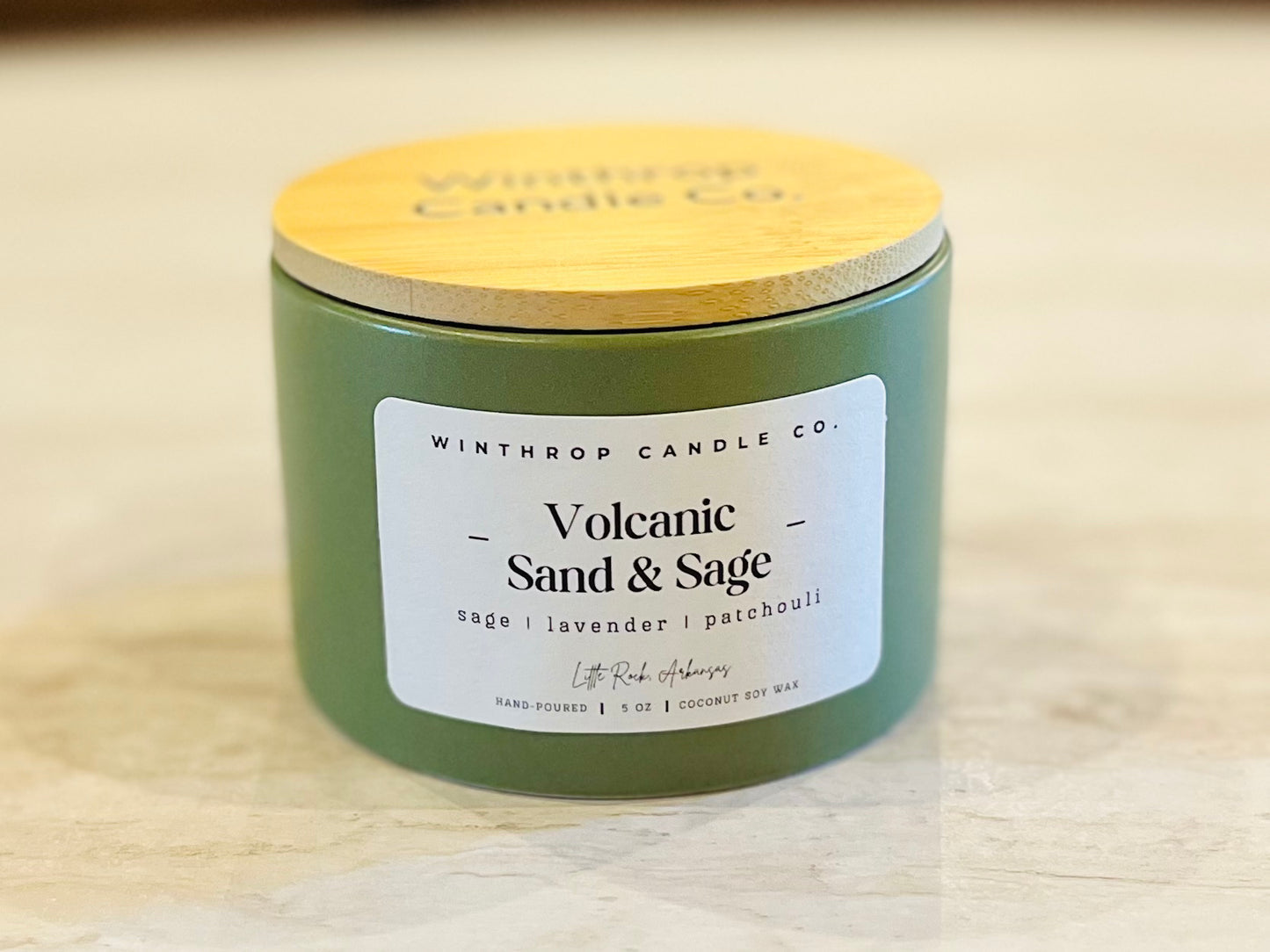 Volcanic Sand & Sage - 5oz Coconut Soy Wax Candle