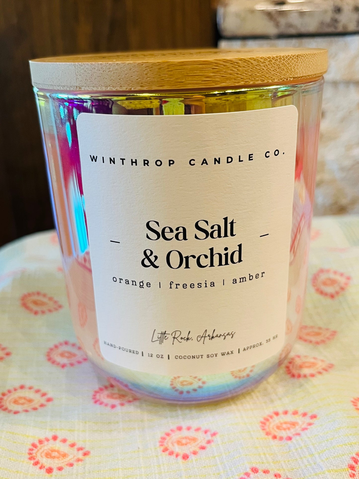 Sea Salt & Orchid - 10oz Coconut Soy Wax Candle