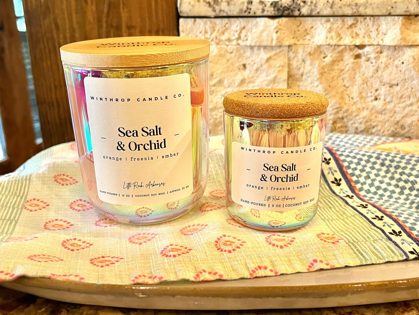 Sea Salt & Orchid - 10oz Coconut Soy Wax Candle