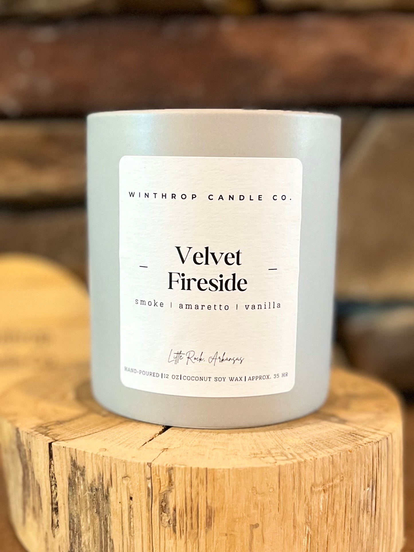 Velvet Fireside - 12oz Coconut Soy Wax Candle
