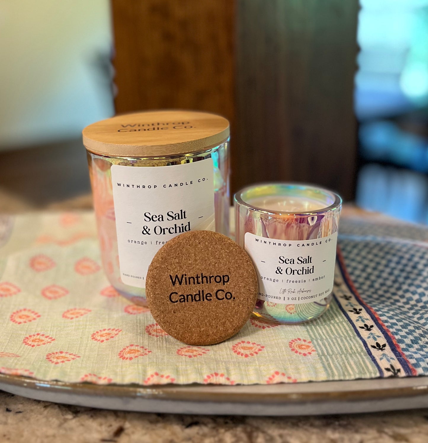 Sea Salt & Orchid - 10oz Coconut Soy Wax Candle