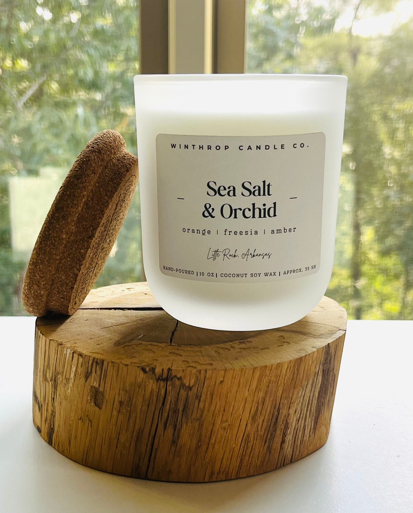 Sea Salt & Orchid - 10oz Coconut Soy Wax Candle