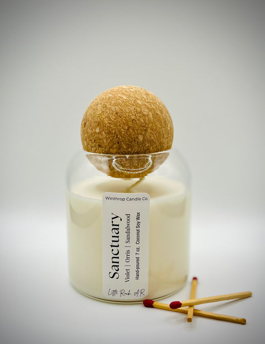 Sanctuary - 7oz Coconut Soy Wax Luxury Candle