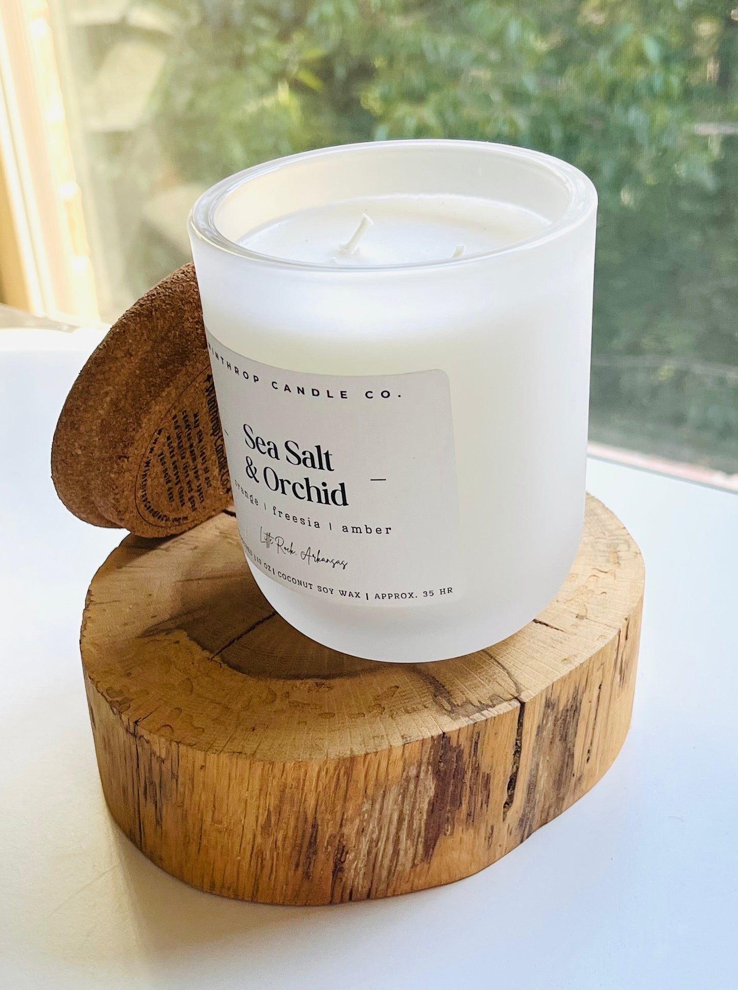 Sea Salt & Orchid - 10oz Coconut Soy Wax Candle