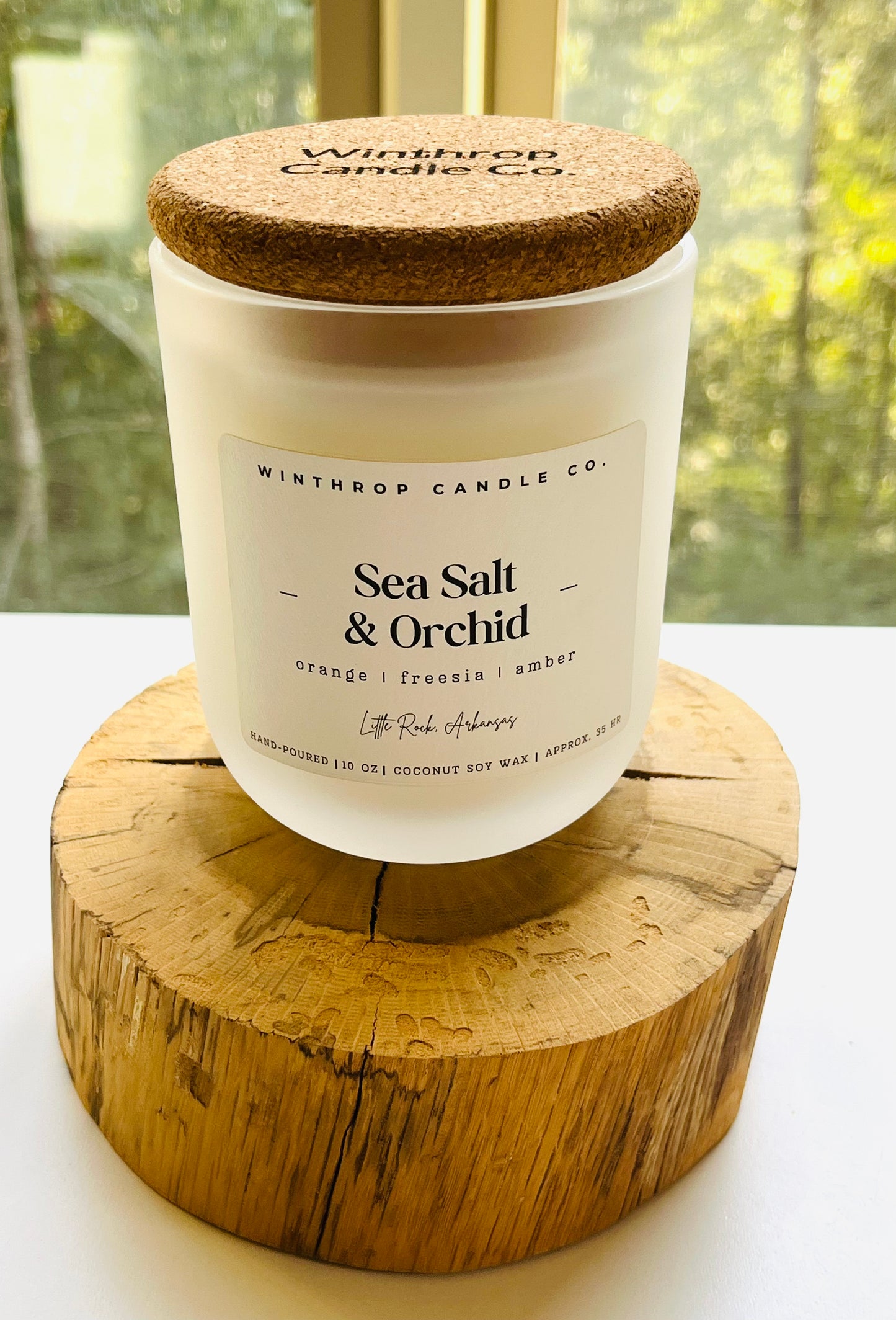 Sea Salt & Orchid - 10oz Coconut Soy Wax Candle