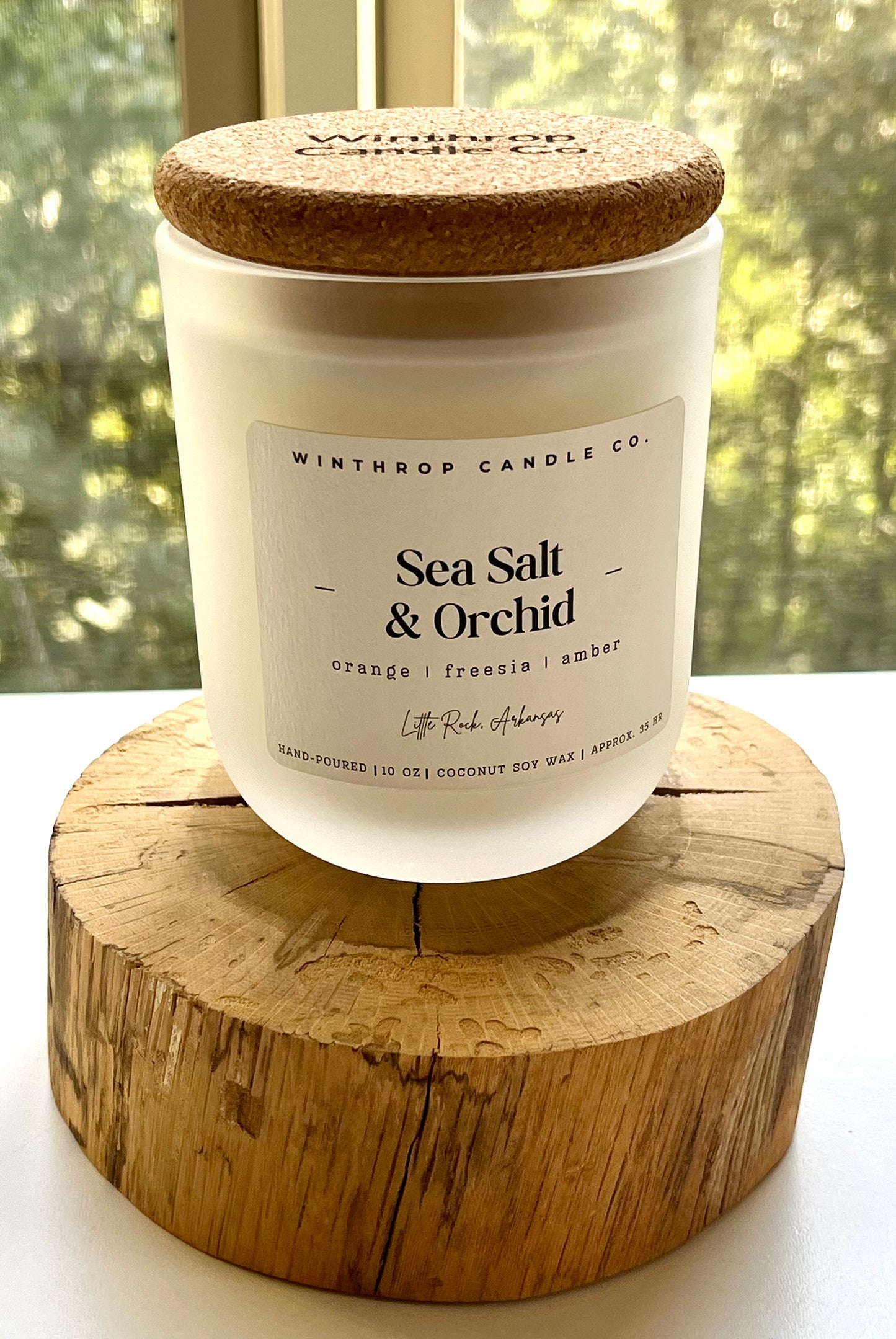 Sea Salt & Orchid - 10oz Coconut Soy Wax Candle