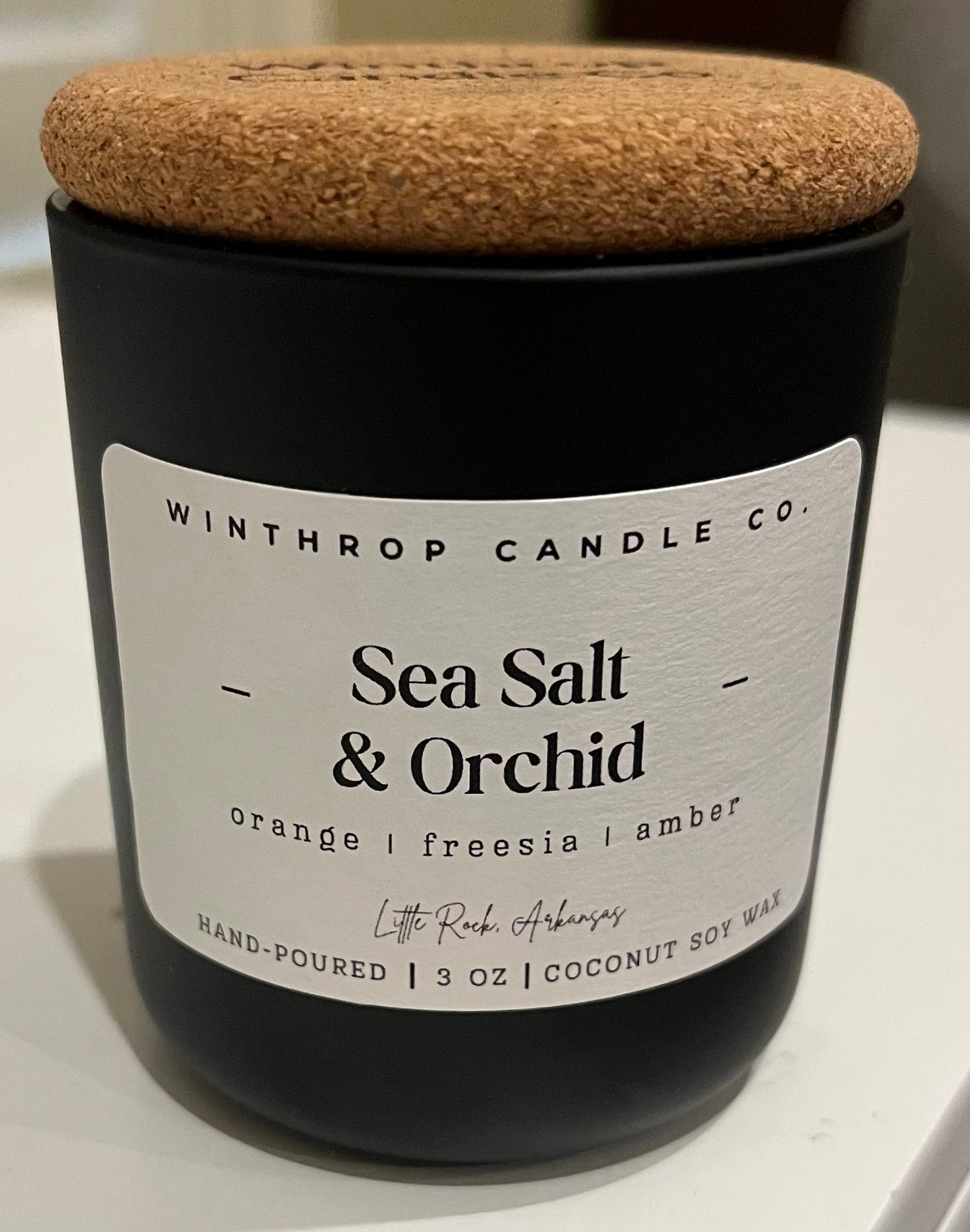 Sea Salt & Orchid - 3oz Coconut Soy Wax Candle