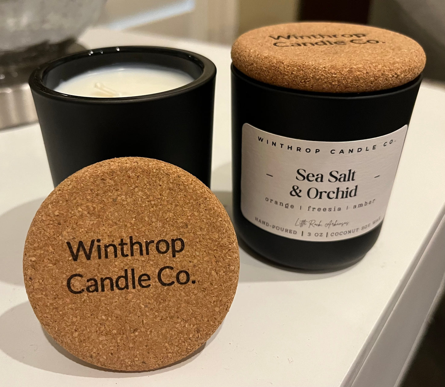 Sea Salt & Orchid - 3oz Coconut Soy Wax Candle